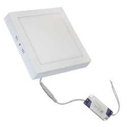 Led panel επίτοιχο λευκό τετράγωνο 18W 230V 6300k ψυχρό λευκό φως 1300lm με τροφοδοτικό